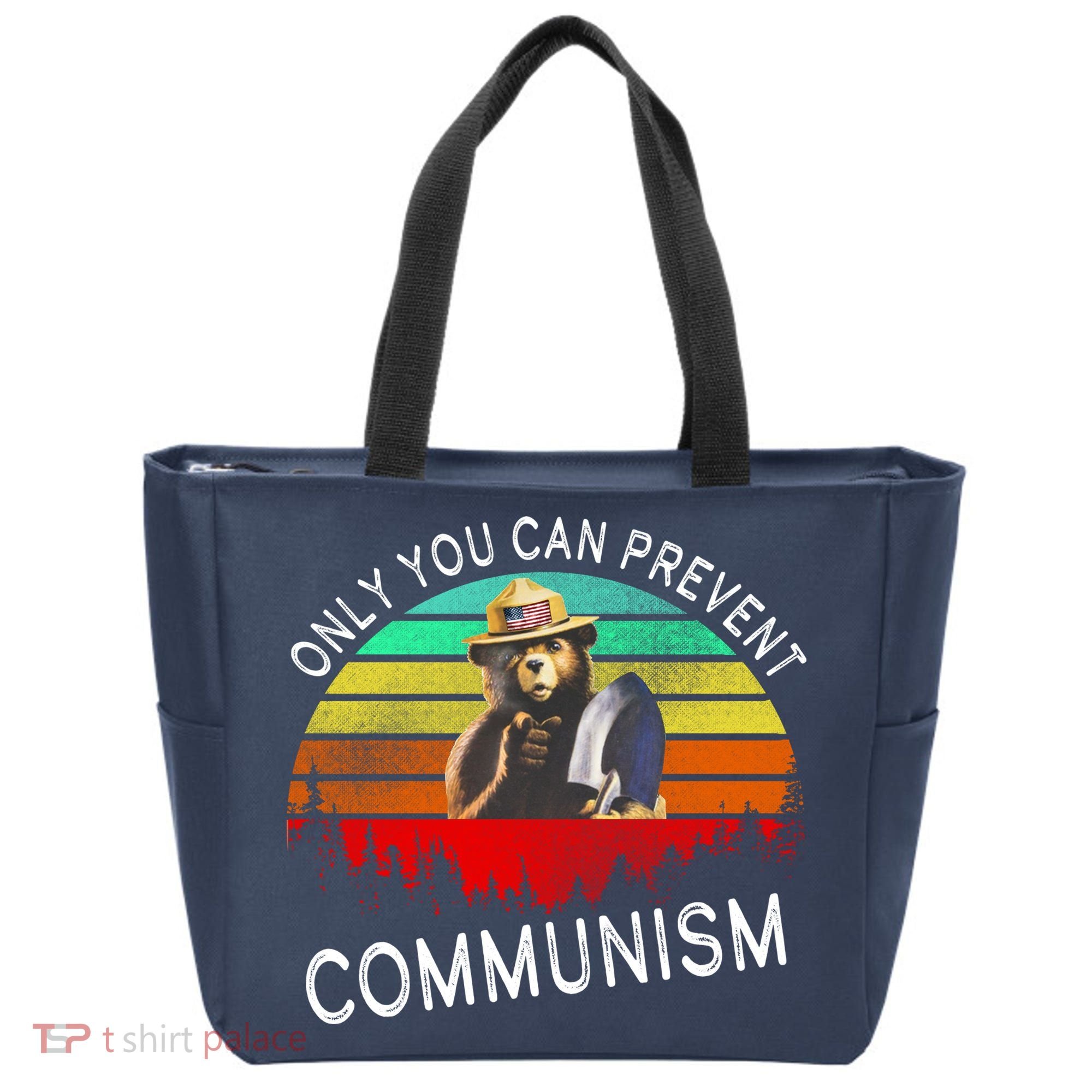 Anti Communism Capitalism Antisocialist Bear Tote Bag
