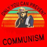 Anti Communism Capitalism Antisocialist Bear Santa Hat thumb 1