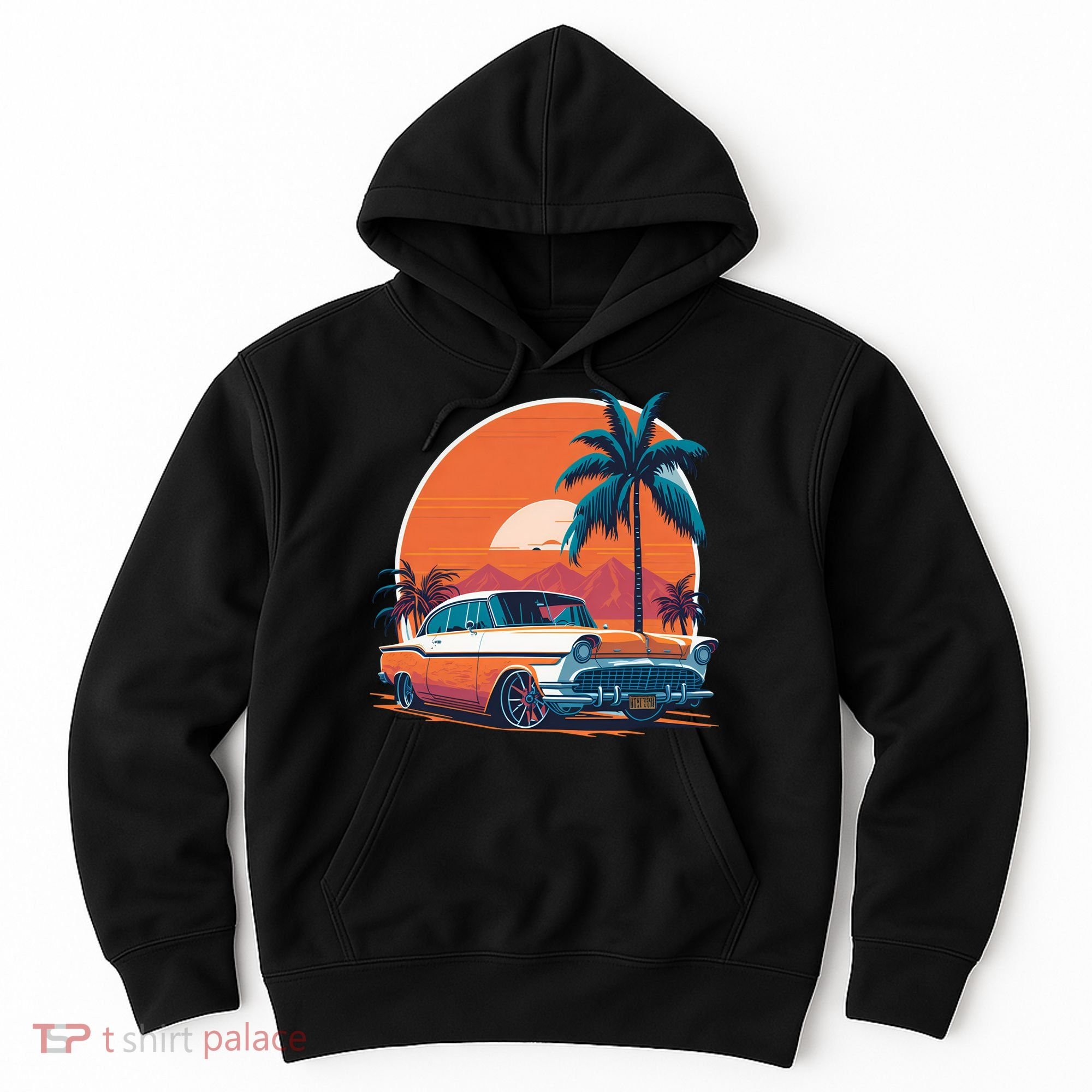 A Classic Car Parked In Front Hoodie