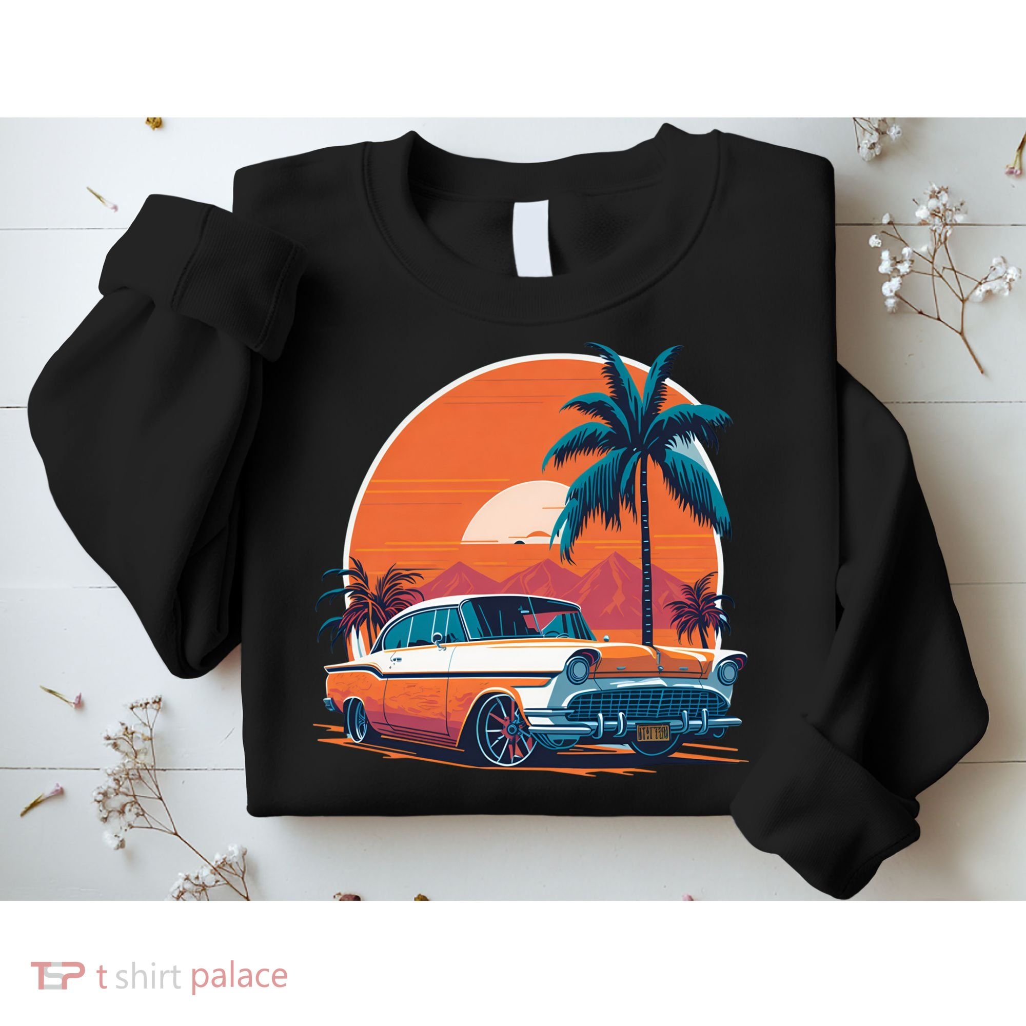 A Classic Car Parked In Front Sweatshirt