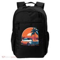 A Classic Car Parked In Front Backpack thumb 0