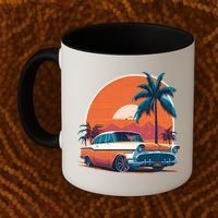 A Classic Car Parked In Front Coffee Mug thumb 2