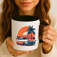 A Classic Car Parked In Front Coffee Mug thumb 3