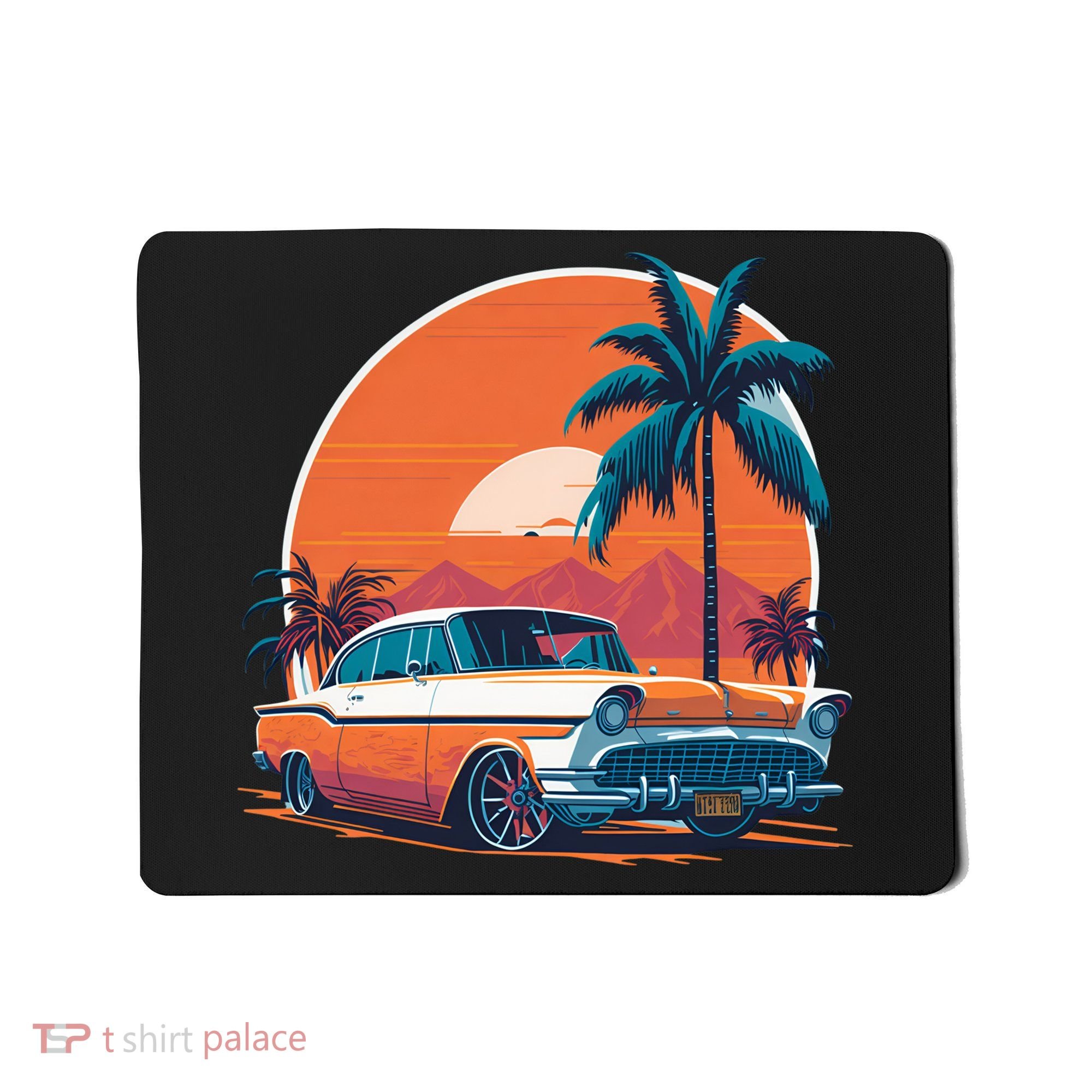 A Classic Car Parked In Front Mousepad