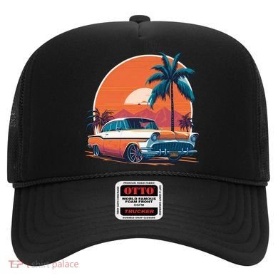 A Classic Car Parked In Front Hat