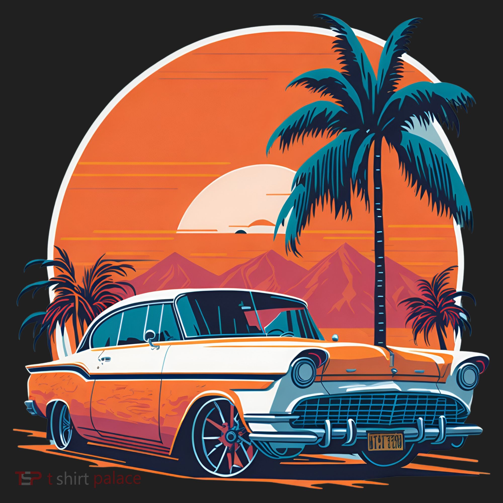 A Classic Car Parked In Front Hat
