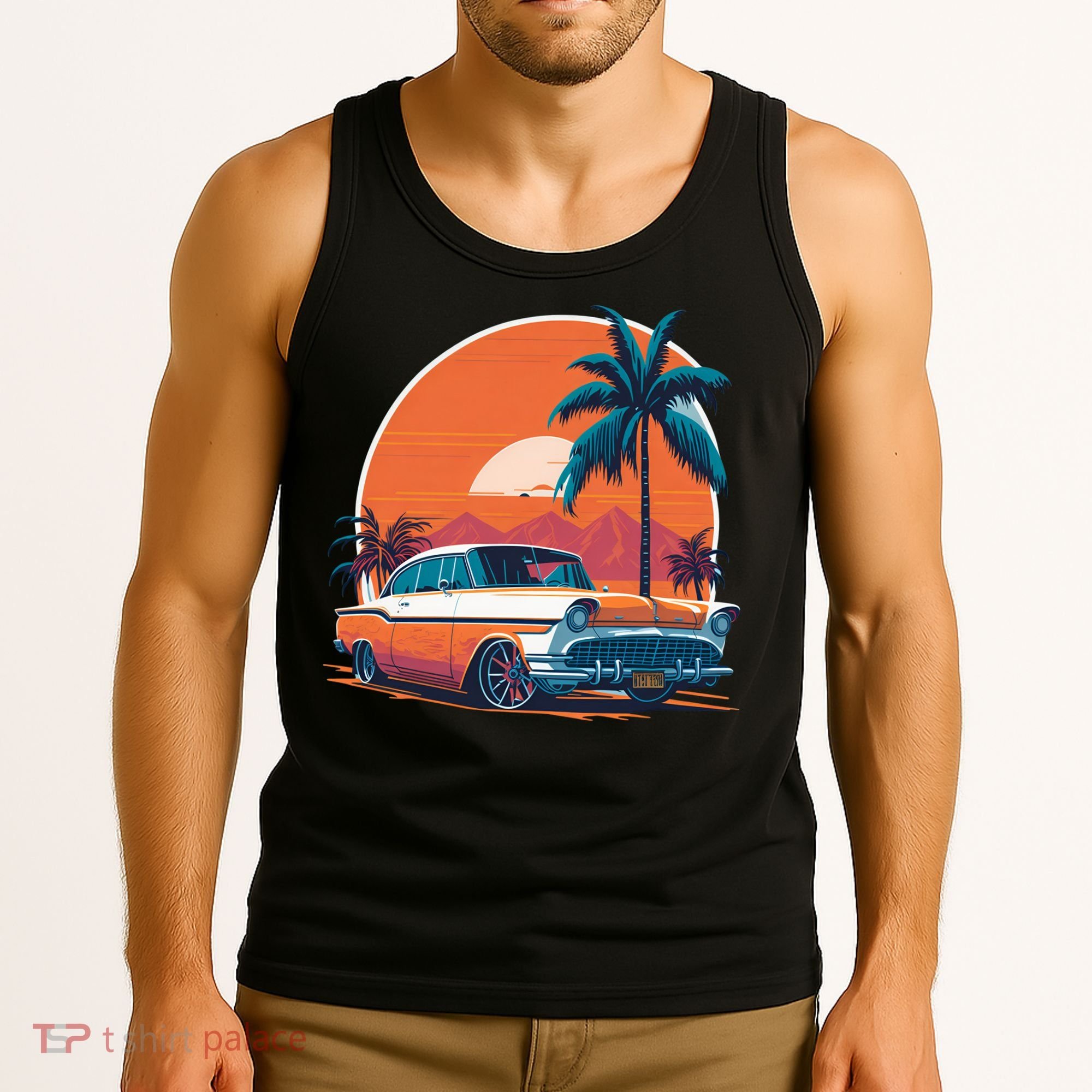 A Classic Car Parked In Front Tank Top