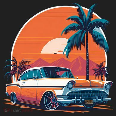 A Classic Car Parked In Front Golf Towel