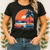 A Classic Car Parked In Front Women's T-Shirt thumb 2