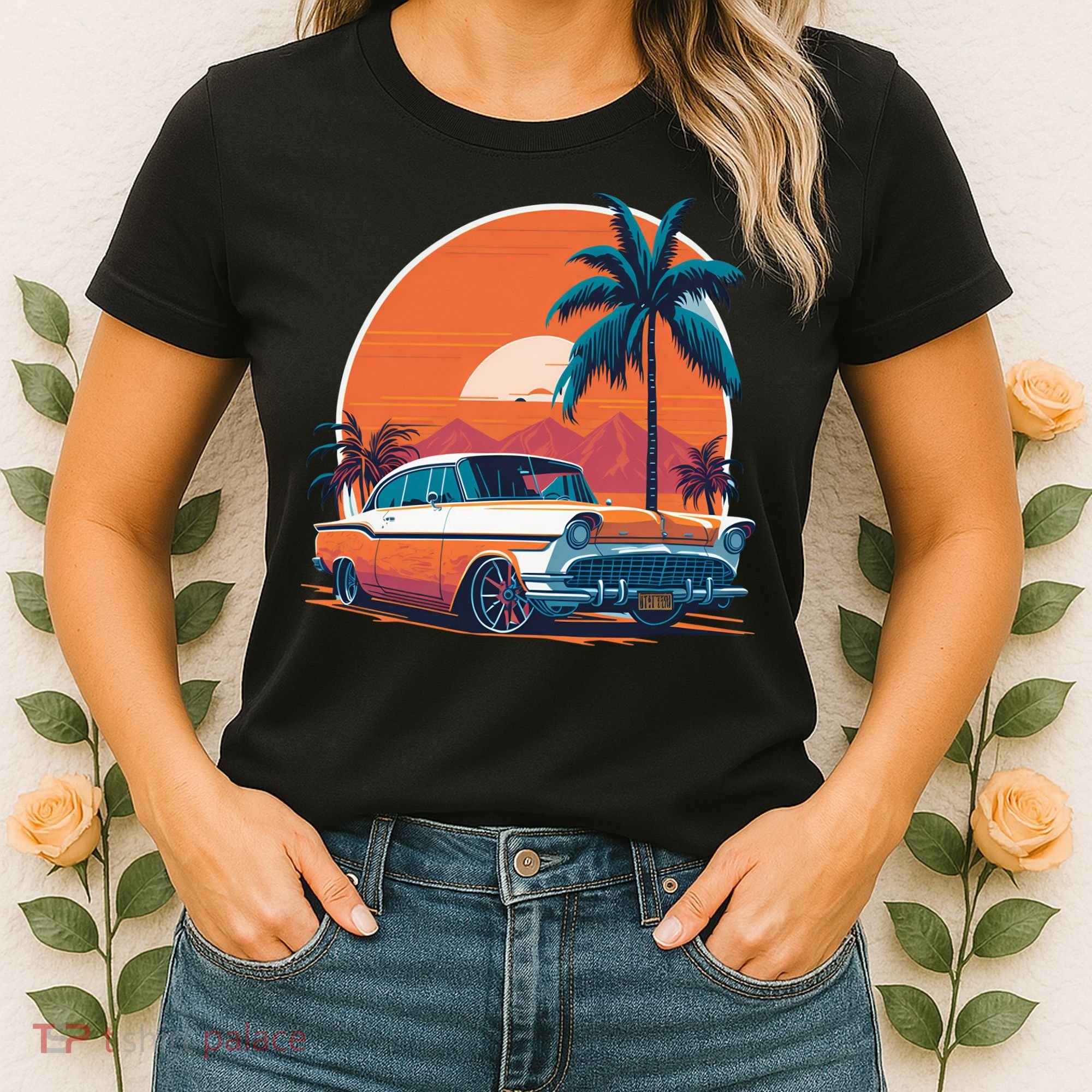 A Classic Car Parked In Front Women's T-Shirt