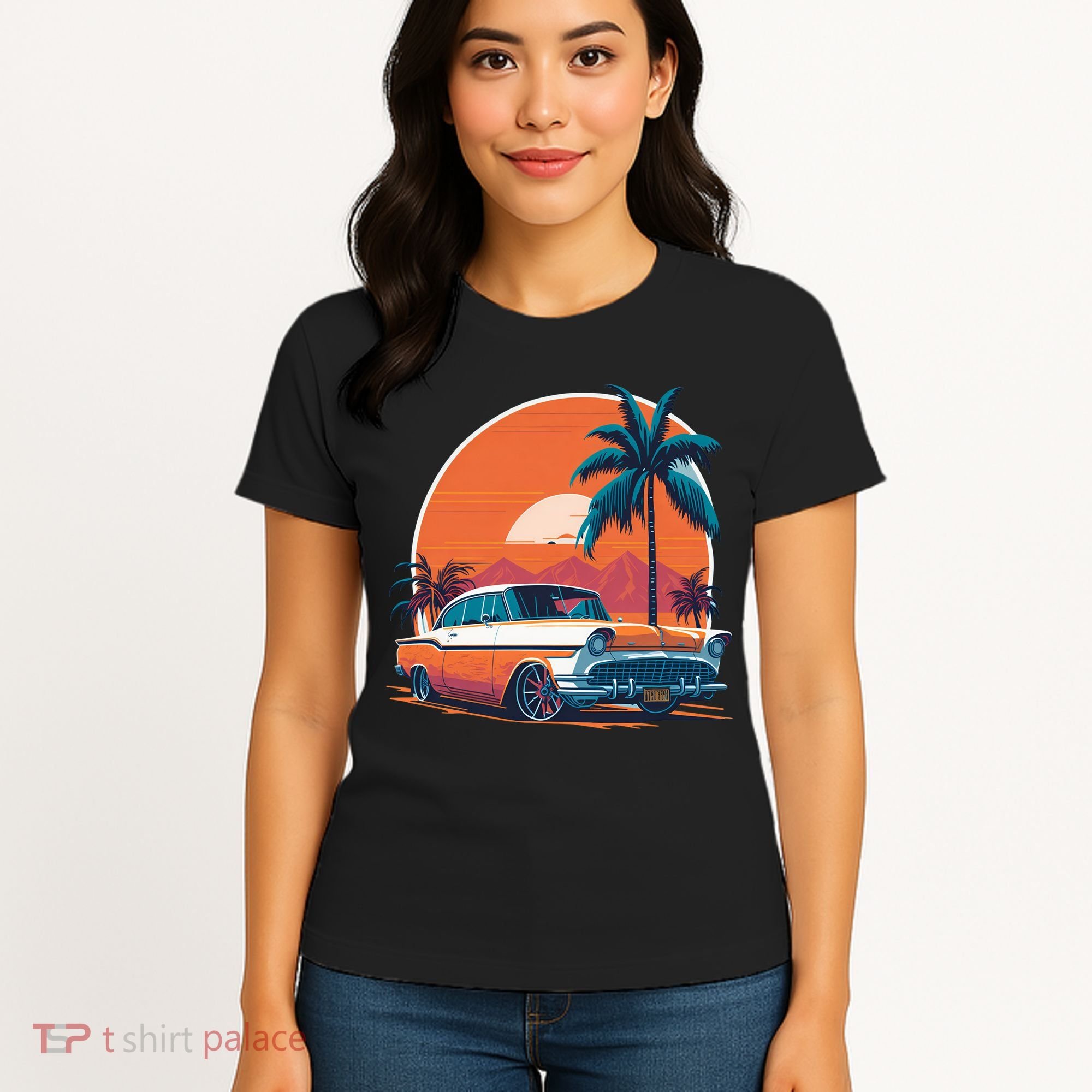 A Classic Car Parked In Front Women's T-Shirt
