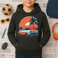 A Classic Car Parked In Front Kids Hoodie thumb 2