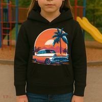 A Classic Car Parked In Front Kids Hoodie thumb 3