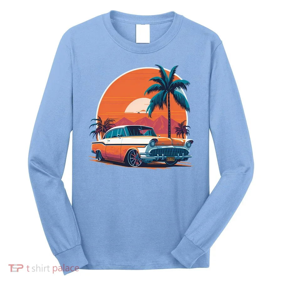 A Classic Car Parked In Front Long Sleeve Shirt