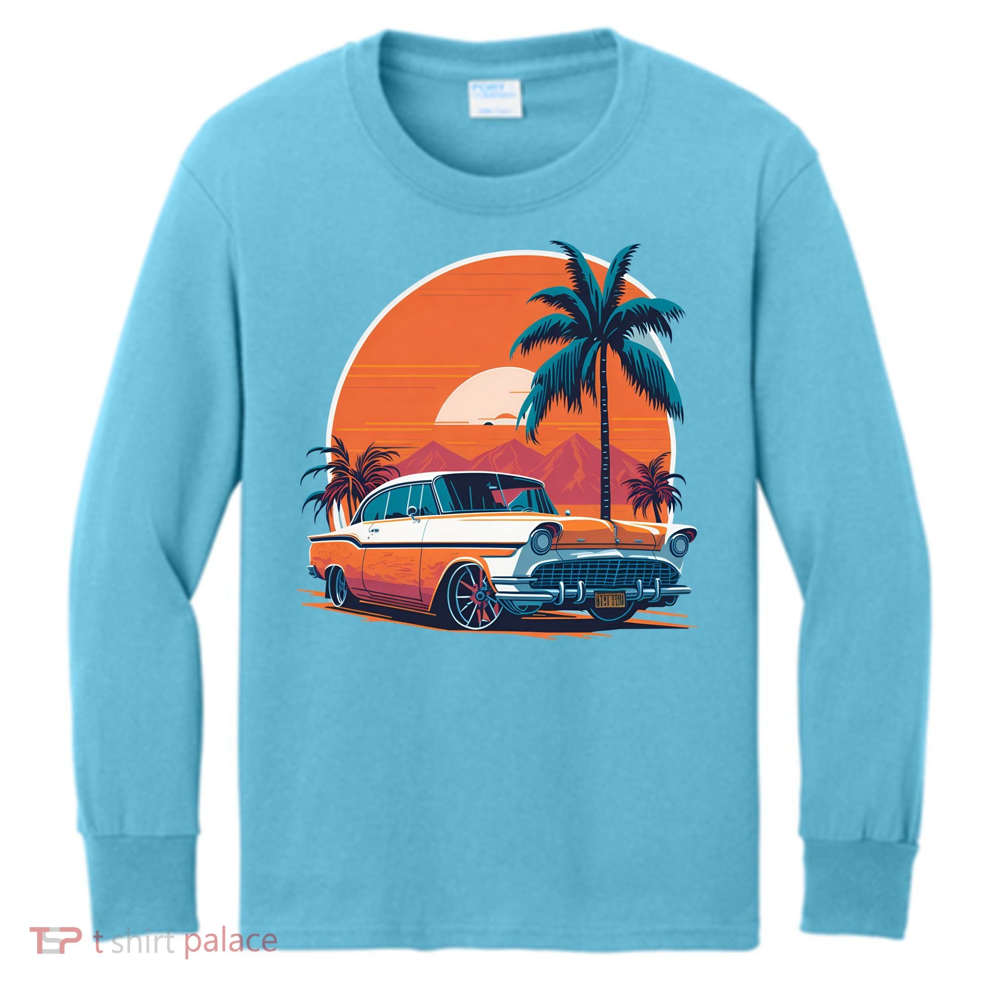 A Classic Car Parked In Front Kids Long Sleeve Shirt