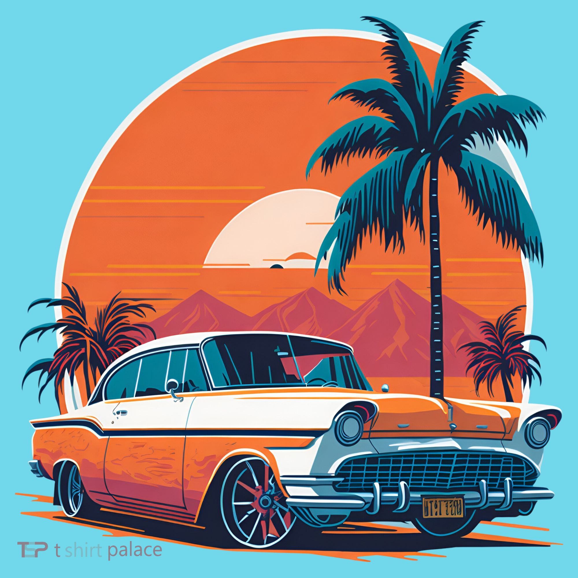 A Classic Car Parked In Front Kids Long Sleeve Shirt