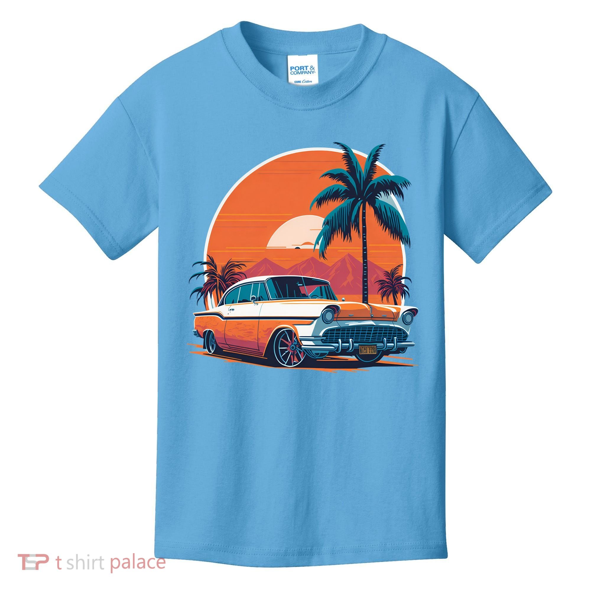 A Classic Car Parked In Front Kids T-Shirt