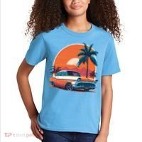 A Classic Car Parked In Front Kids T-Shirt thumb 2