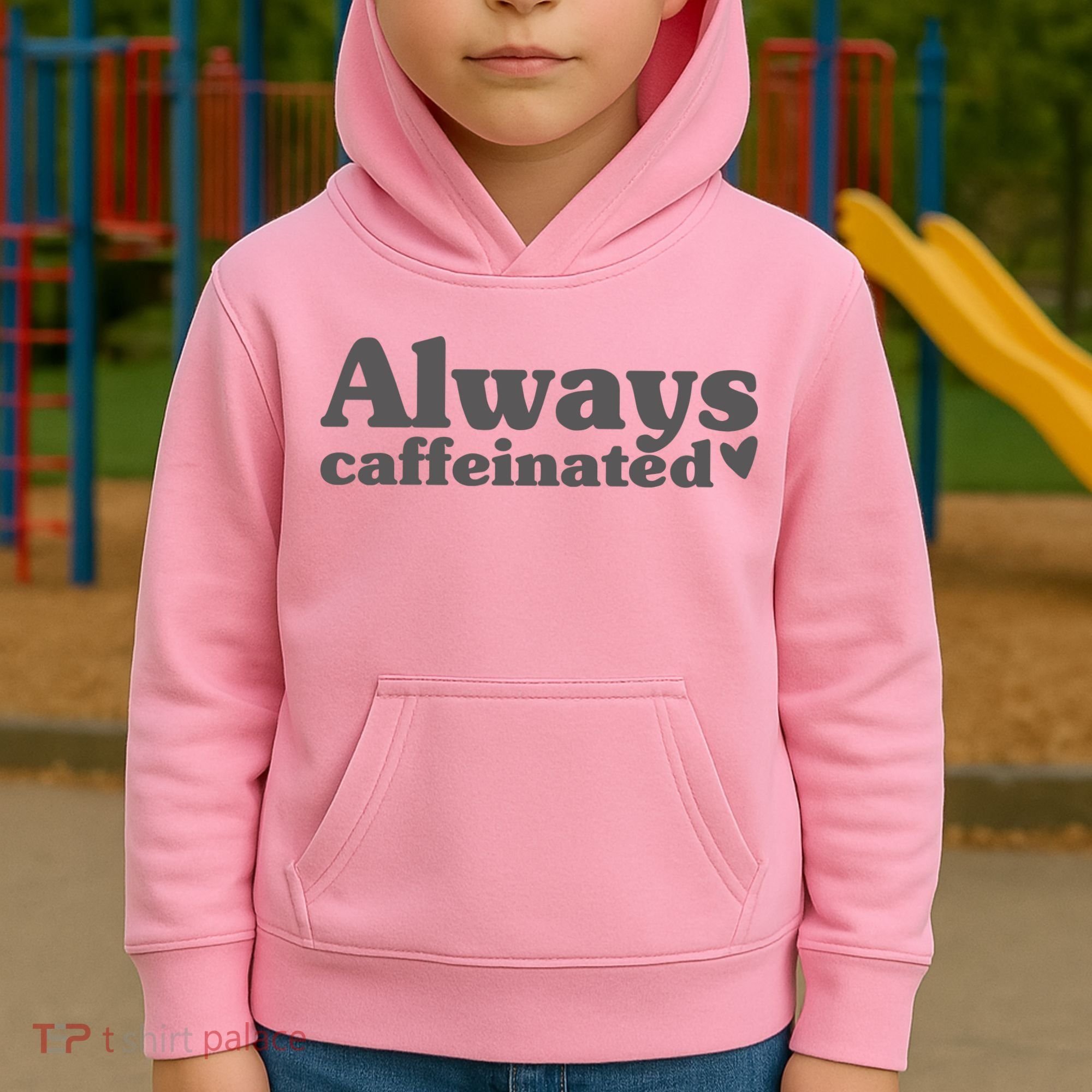 Always Caffeinated Coffee Lover Cute Kids Hoodie