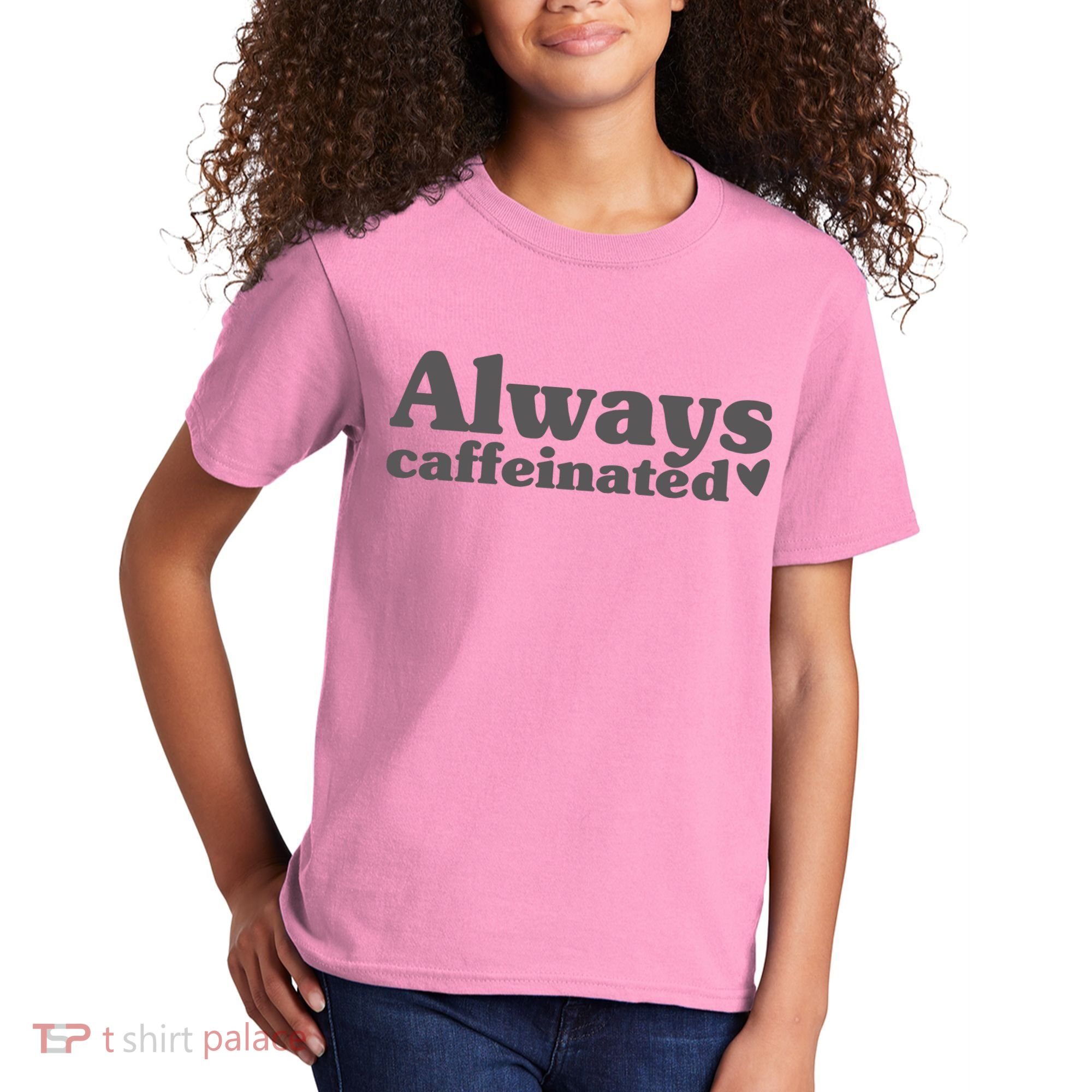Always Caffeinated Coffee Lover Cute Kids T-Shirt