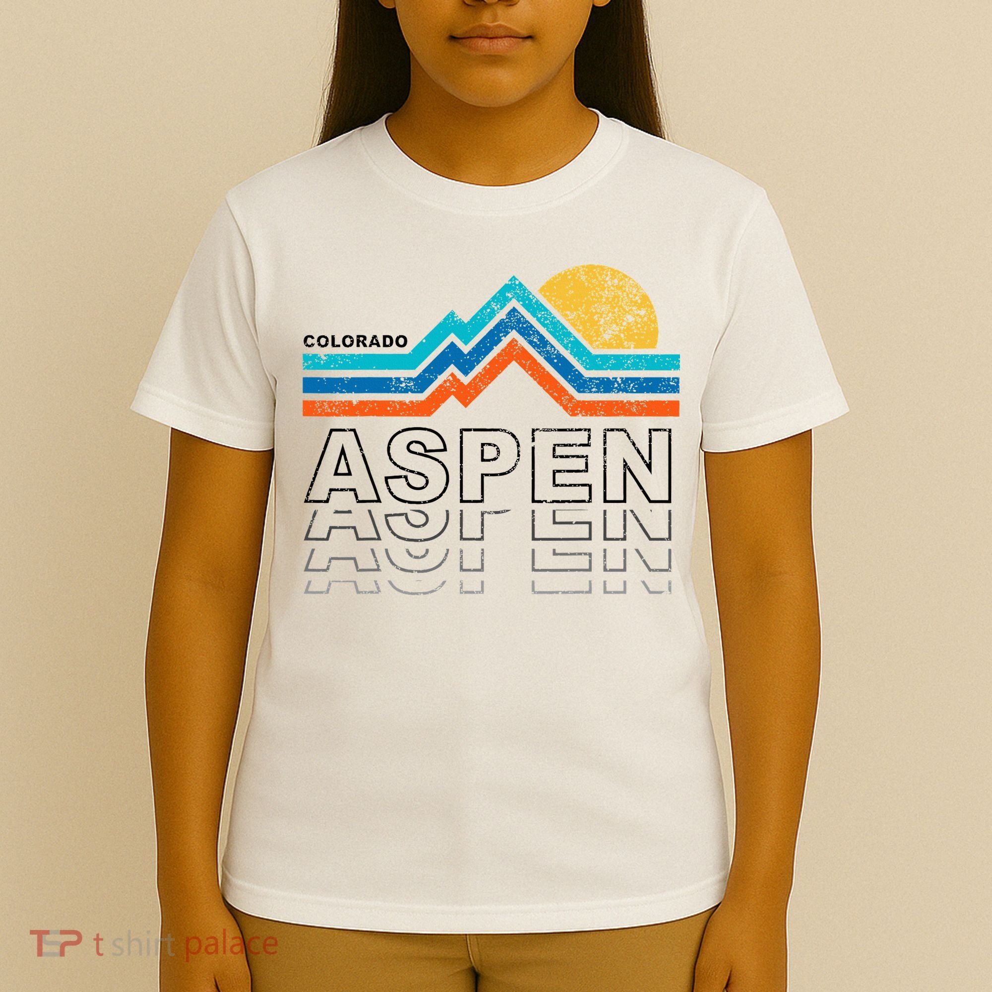 Aspen Colorado Co Mountain Skiing 80s Aspen Ski T-Shirt