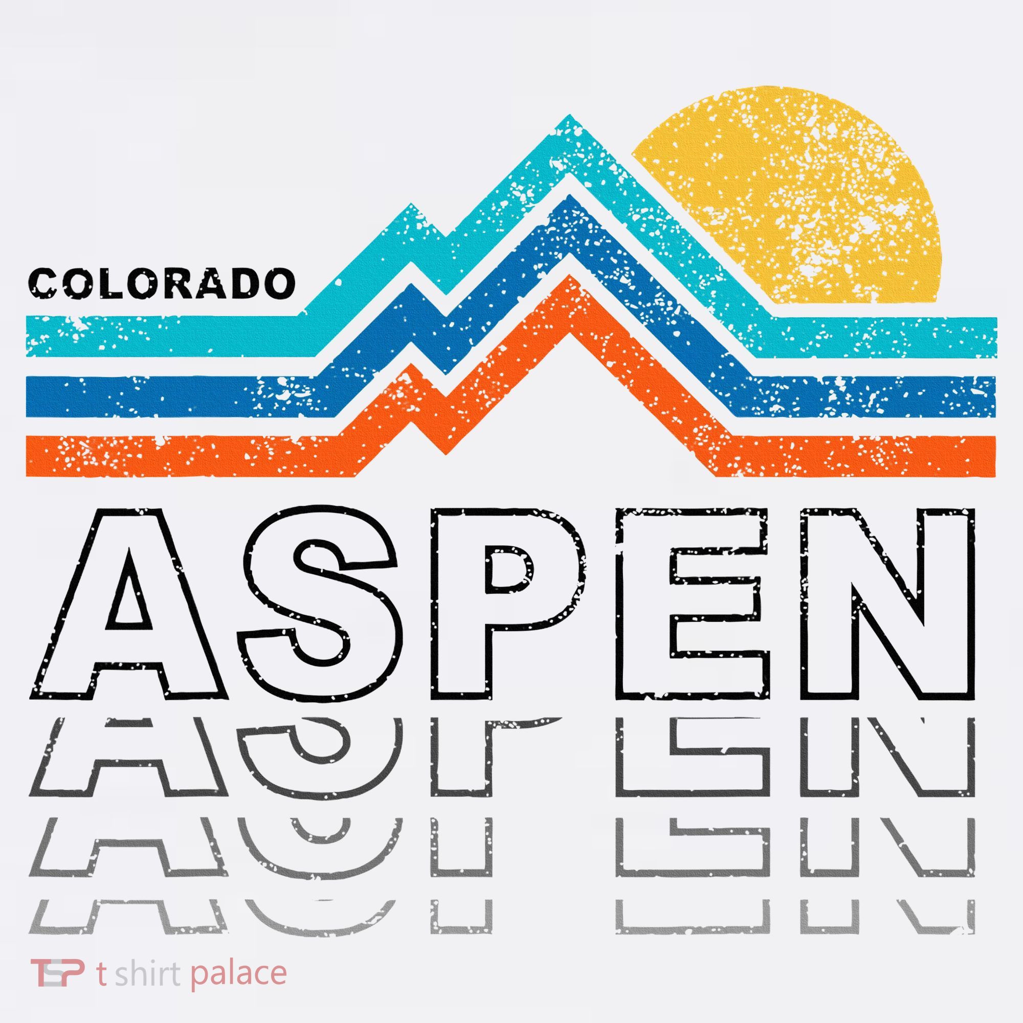 Aspen Colorado Co Mountain Skiing 80s Aspen Ski T-Shirt