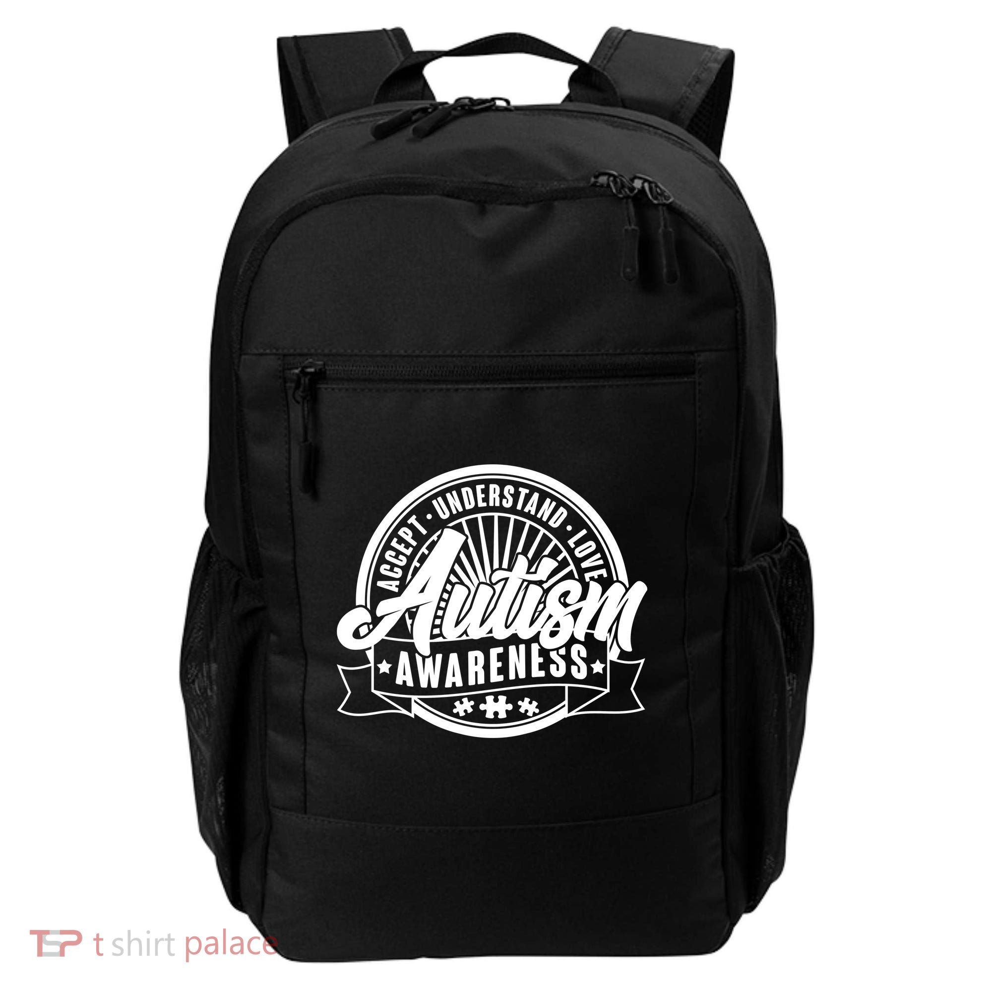 Accept Understand Love  Autism Awareness Logo Backpack