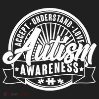 Accept Understand Love  Autism Awareness Logo Golf Towel thumb 3