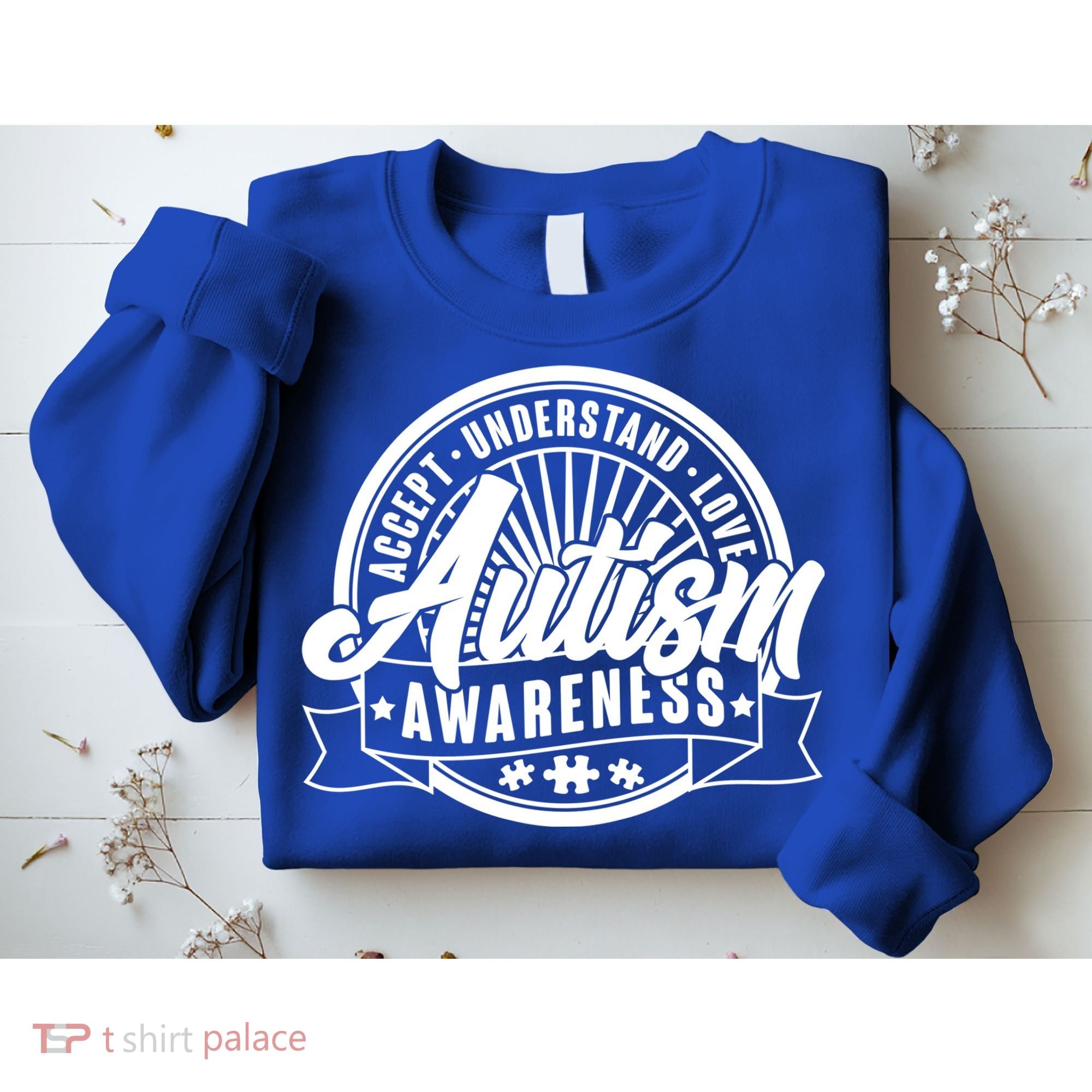 Accept Understand Love  Autism Awareness Logo Sweatshirt