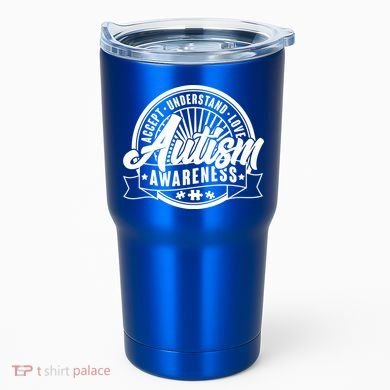Accept Understand Love  Autism Awareness Logo Tumbler