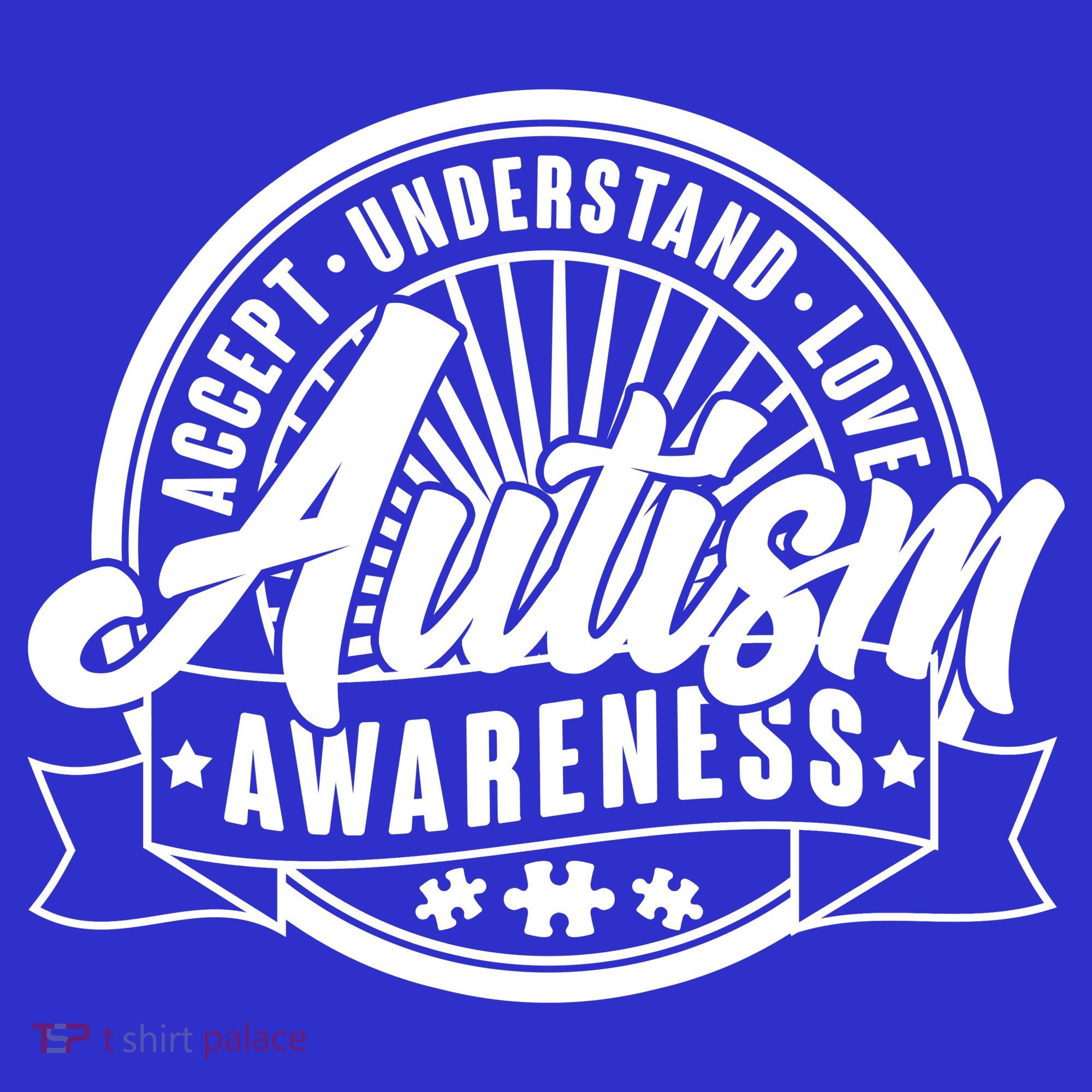 Accept Understand Love  Autism Awareness Logo Kids Sweatshirt