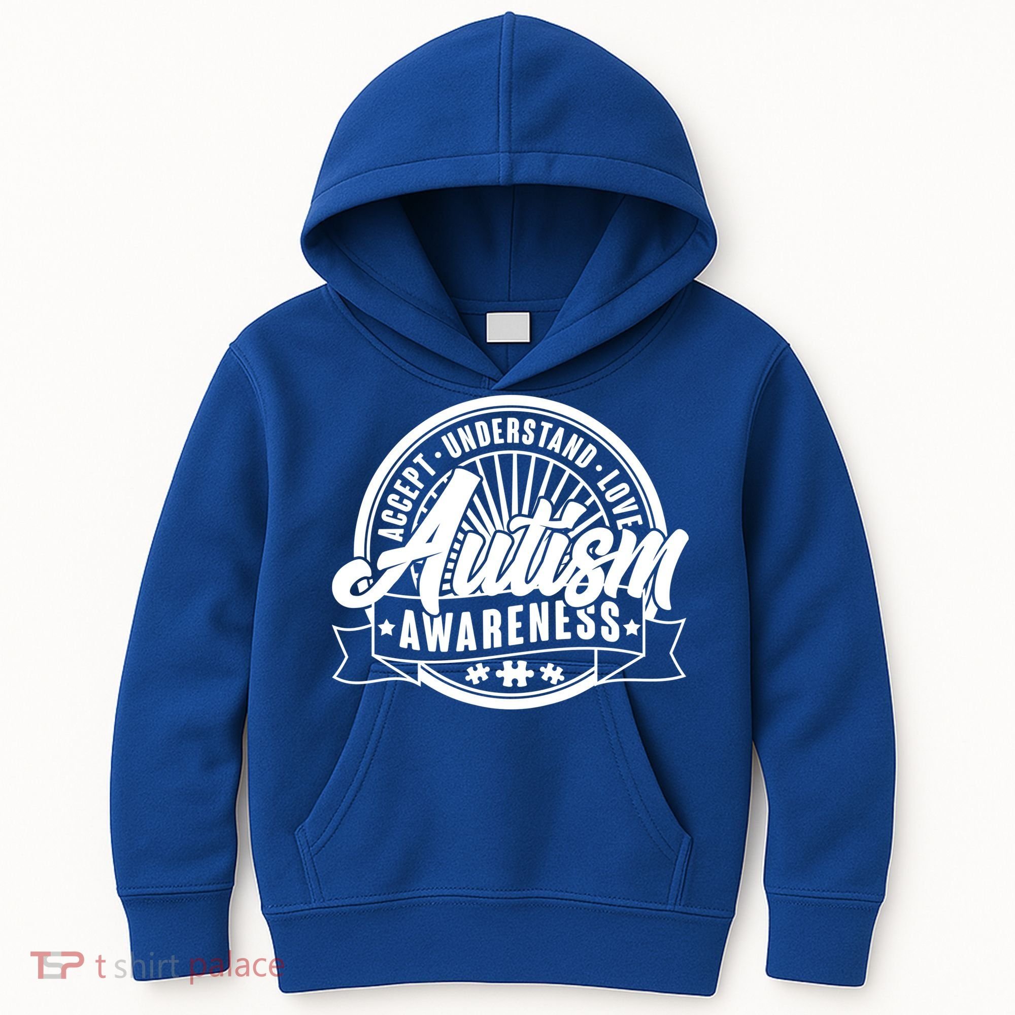 Accept Understand Love  Autism Awareness Logo Kids Hoodie