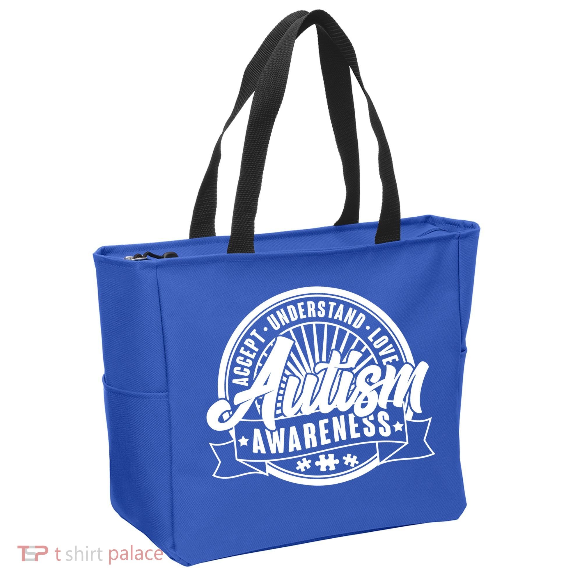 Accept Understand Love  Autism Awareness Logo Tote Bag