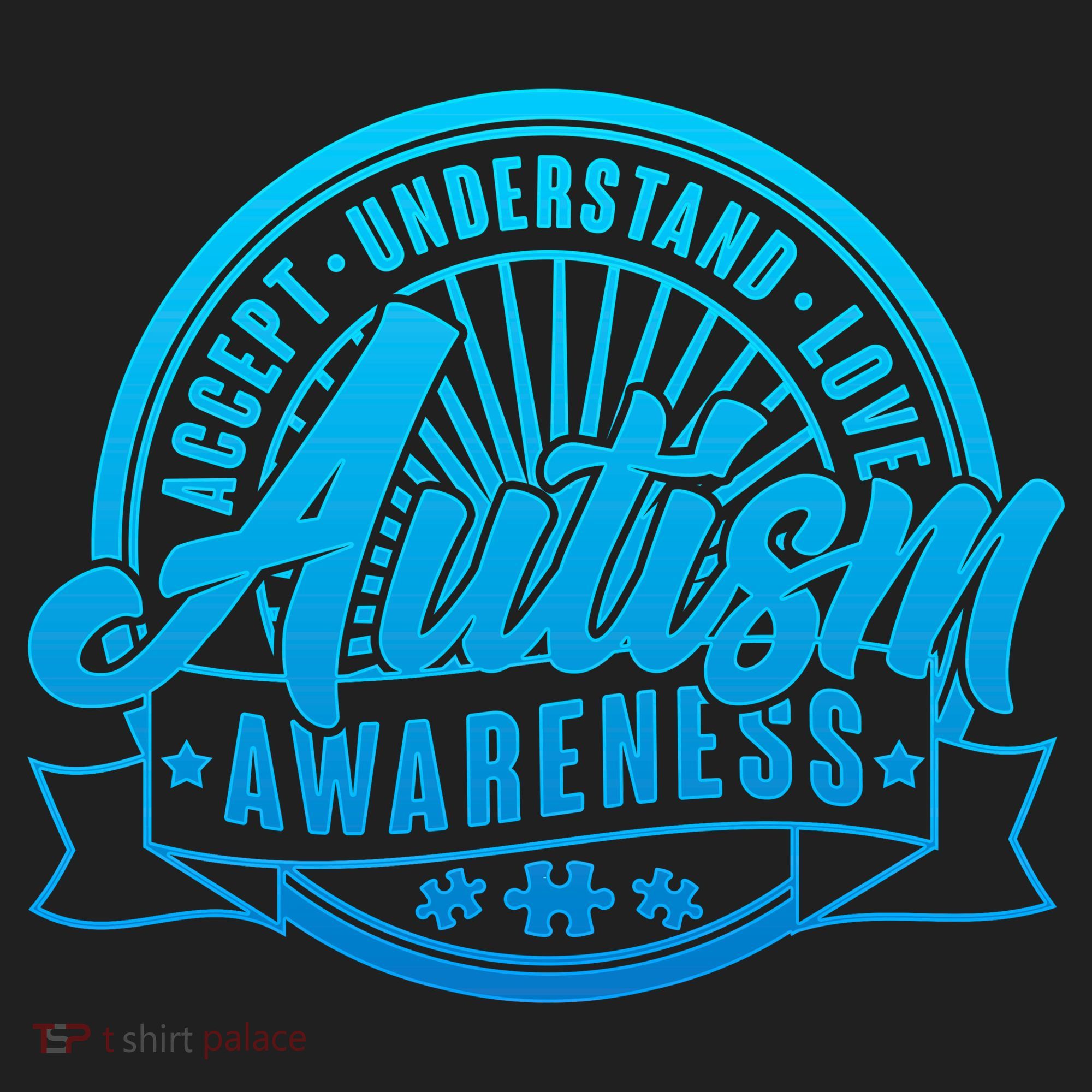 Accept Understand Love  Autism Blue Imprint Women's Sweatshirt