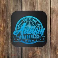 Accept Understand Love  Autism Blue Imprint Coaster thumb 0