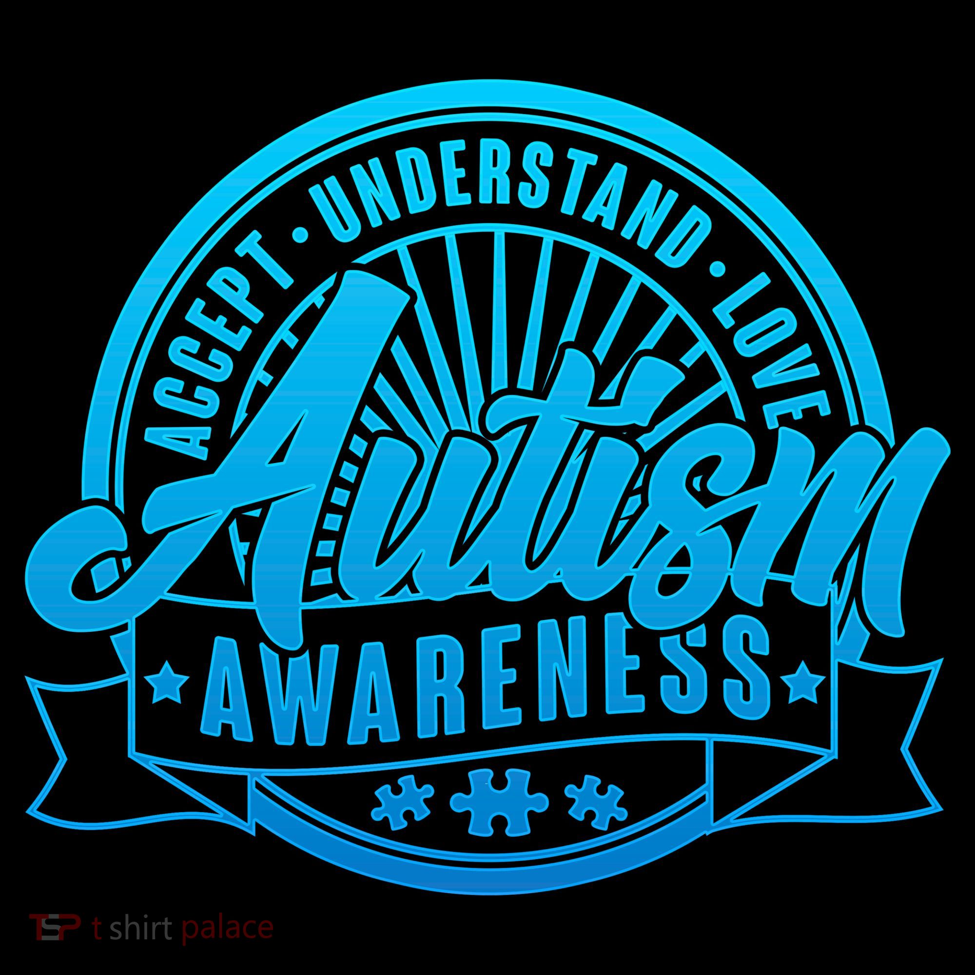 Accept Understand Love  Autism Blue Imprint Toddler Hoodie