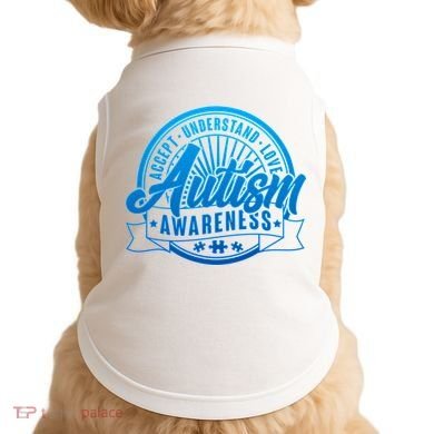 Accept Understand Love  Autism Blue Imprint Doggie Tank