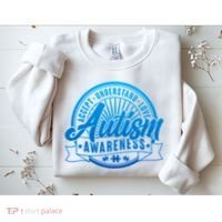 Accept Understand Love  Autism Blue Imprint Sweatshirt thumb 2