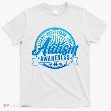 Accept Understand Love  Autism Blue Imprint T-Shirt