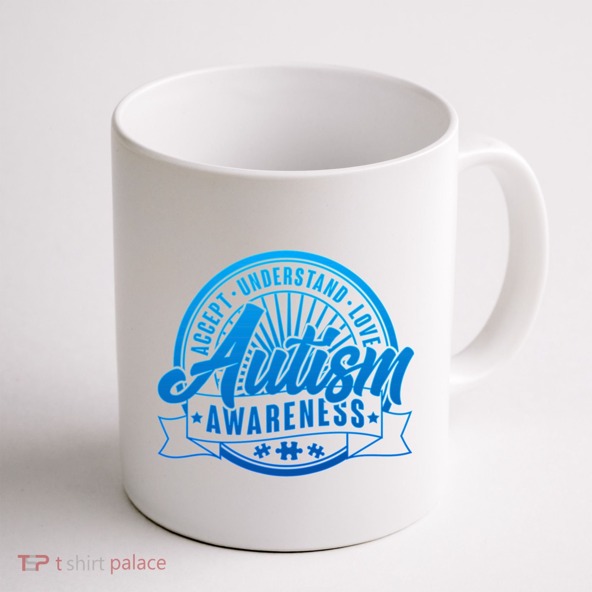 Accept Understand Love  Autism Blue Imprint Coffee Mug