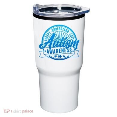 Accept Understand Love  Autism Blue Imprint Tumbler