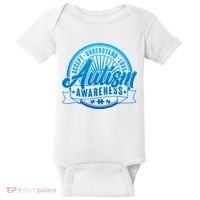 Accept Understand Love  Autism Blue Imprint Baby Bodysuit thumb 0