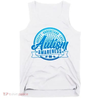 Accept Understand Love  Autism Blue Imprint Tank Top