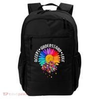 Accept Understand Love Autism Flower Puzzle Pieces Backpack thumb 0