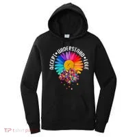 Accept Understand Love Autism Flower Puzzle Pieces Women's Hoodie thumb 0