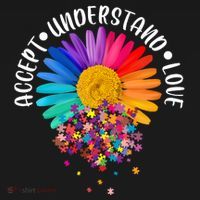 Accept Understand Love Autism Flower Puzzle Pieces Ornament thumb 1