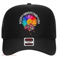 Accept Understand Love Autism Flower Puzzle Pieces Hat thumb 0