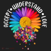Accept Understand Love Autism Flower Puzzle Pieces Hat thumb 2