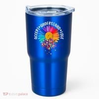 Accept Understand Love Autism Flower Puzzle Pieces Tumbler thumb 0