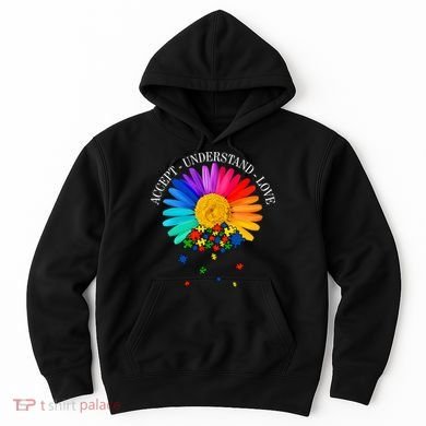 Accept Understand Love Autism Sunflower Hoodie